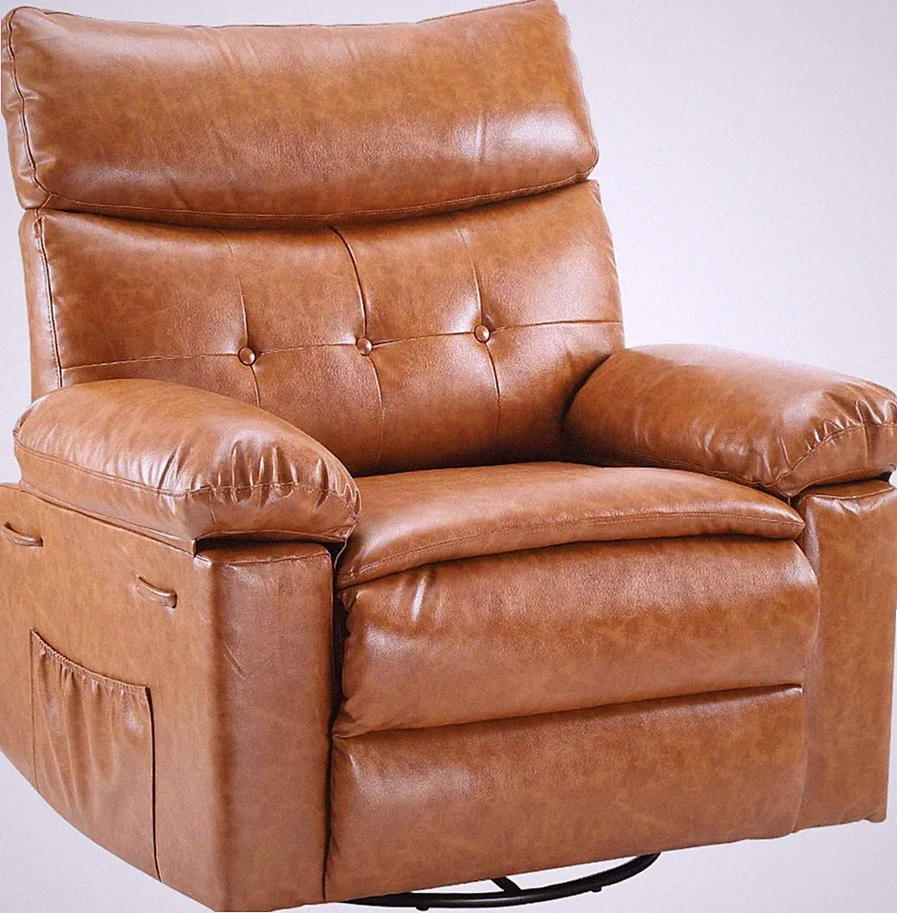 🔝Oversized Manual Recliner Chair, PU Leather 400LB Capacity &Wide Seat Multicol